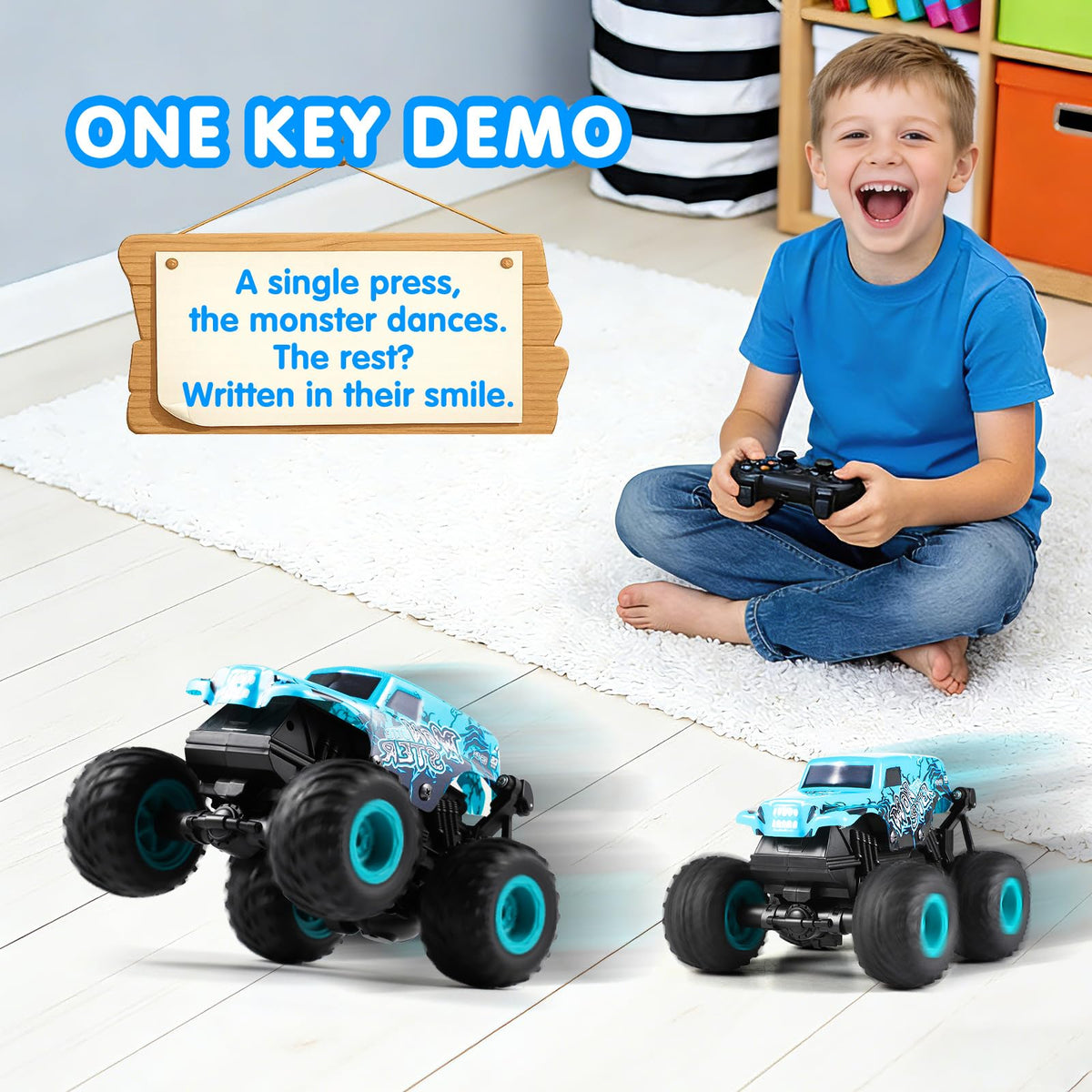DYODYORC remote blue with 164ft range for extended play.