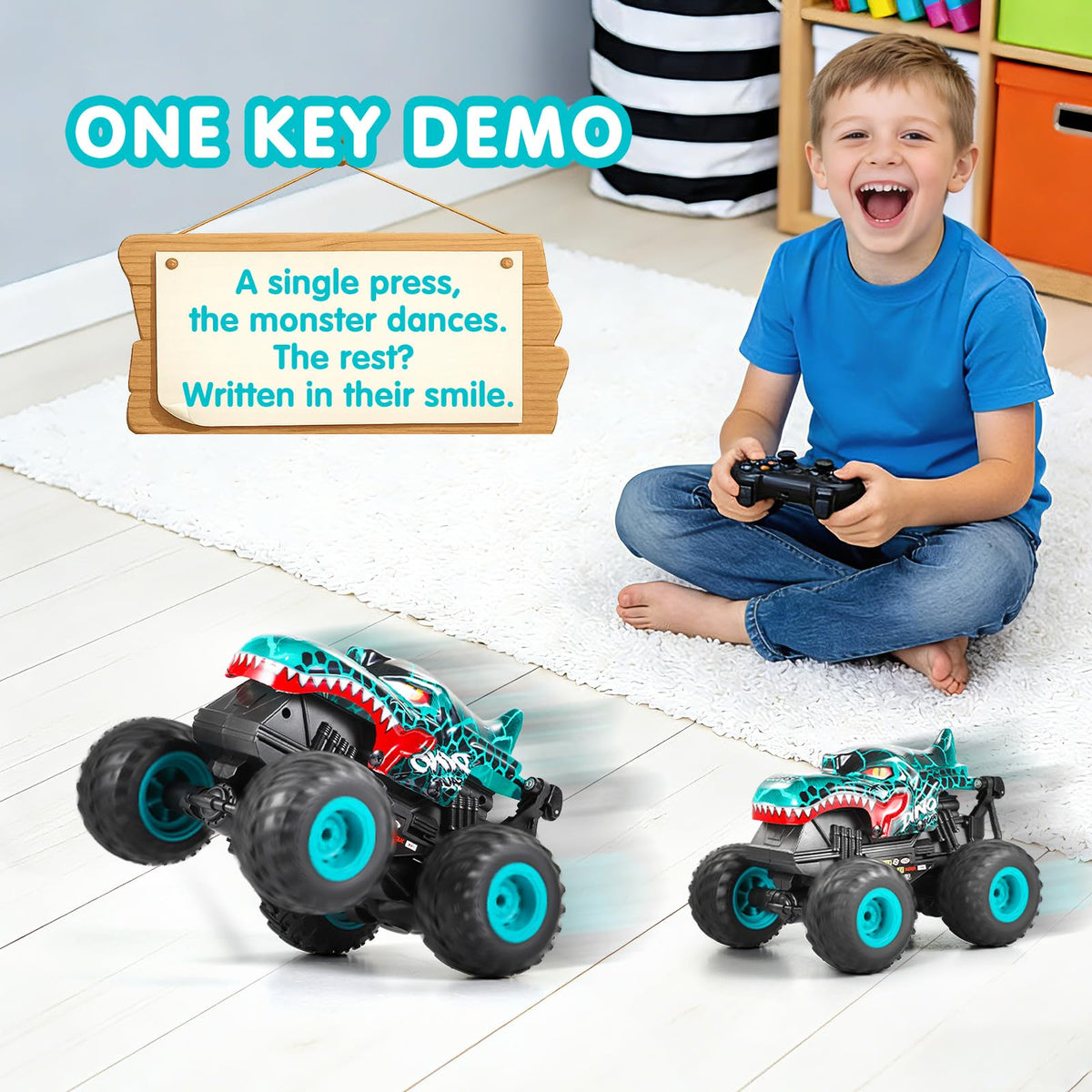 DYODYORC RC car includes two rechargeable batteries for longer play