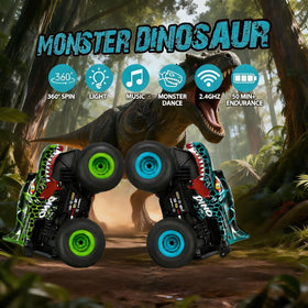 DYODYORC RC dinosaur truck with music mode activated for fun driving