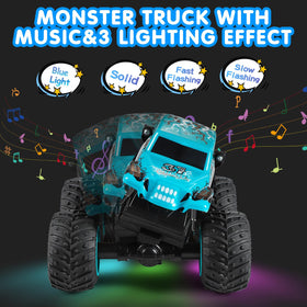 DYODYORC RC car blue featuring lighting effects for night play.