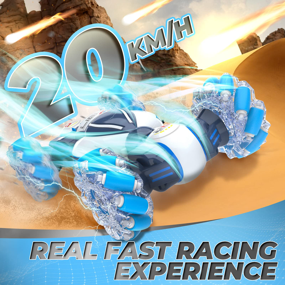Dysaim Gesture Sensing RC Stunt Car 1:18 scale in action