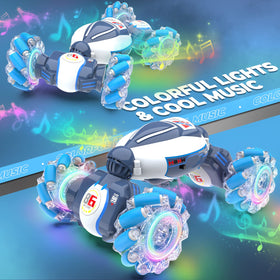 Dysaim Gesture Sensing RC Stunt Car side view showing 360° rotation