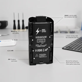DZH Bebop 2 battery during flight time test showing longer sessions