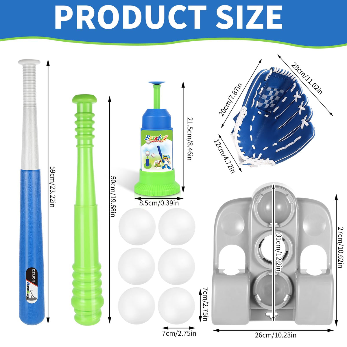 DZLION T Ball Set pitching machine auto feeds balls for practice