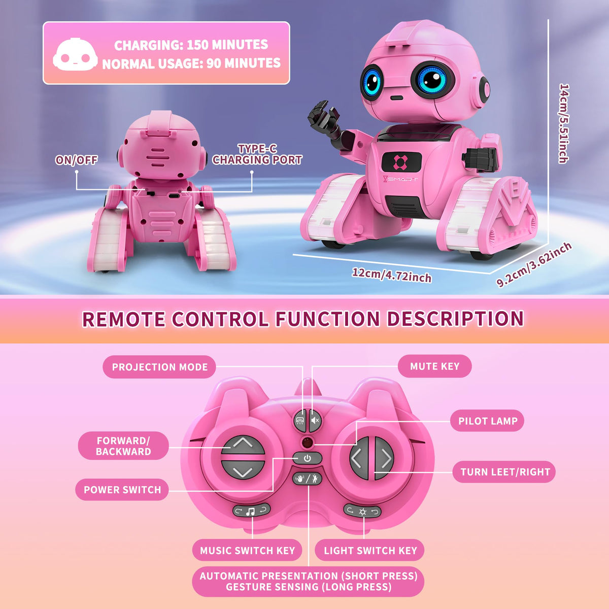 Dzxlin robot tank tracks ensure smooth, multi-direction movement.