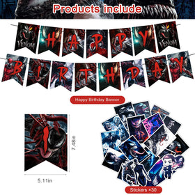 DZZK Venom 2 cake toppers add a dramatic centerpiece