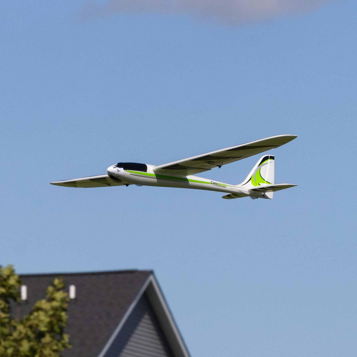E-flite UMX Conscendo BNF Basic includes a handle for easy carrying.