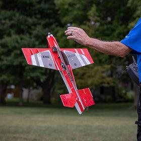 E-flite UMX Eratix 3D FF 450mm Spektrum telemetry receiver in use