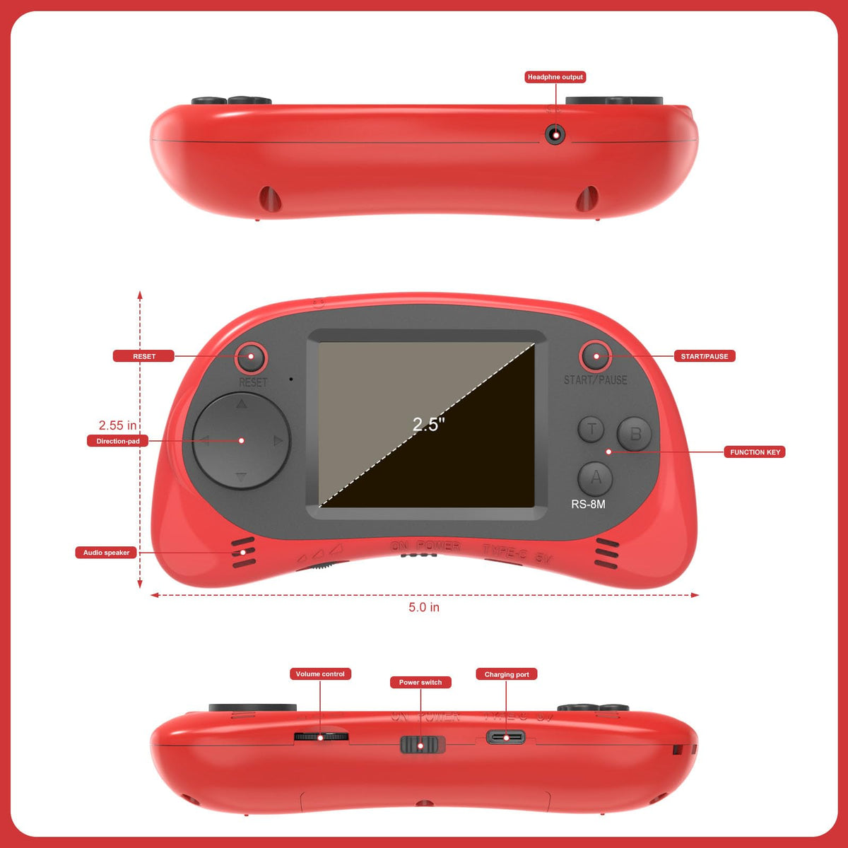E-MODS GAMING USB rechargeable battery keeps play going.