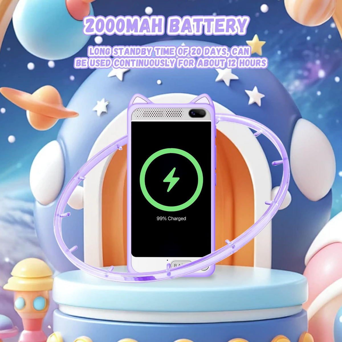 E teacher toy smartphone bright display designed for easy viewing