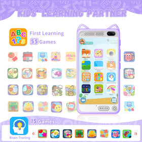 E teacher toy smartphone dual-camera close-up for pretend photography
