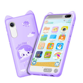 E teacher kids toy smartphone front view for pretend play with a friendly design