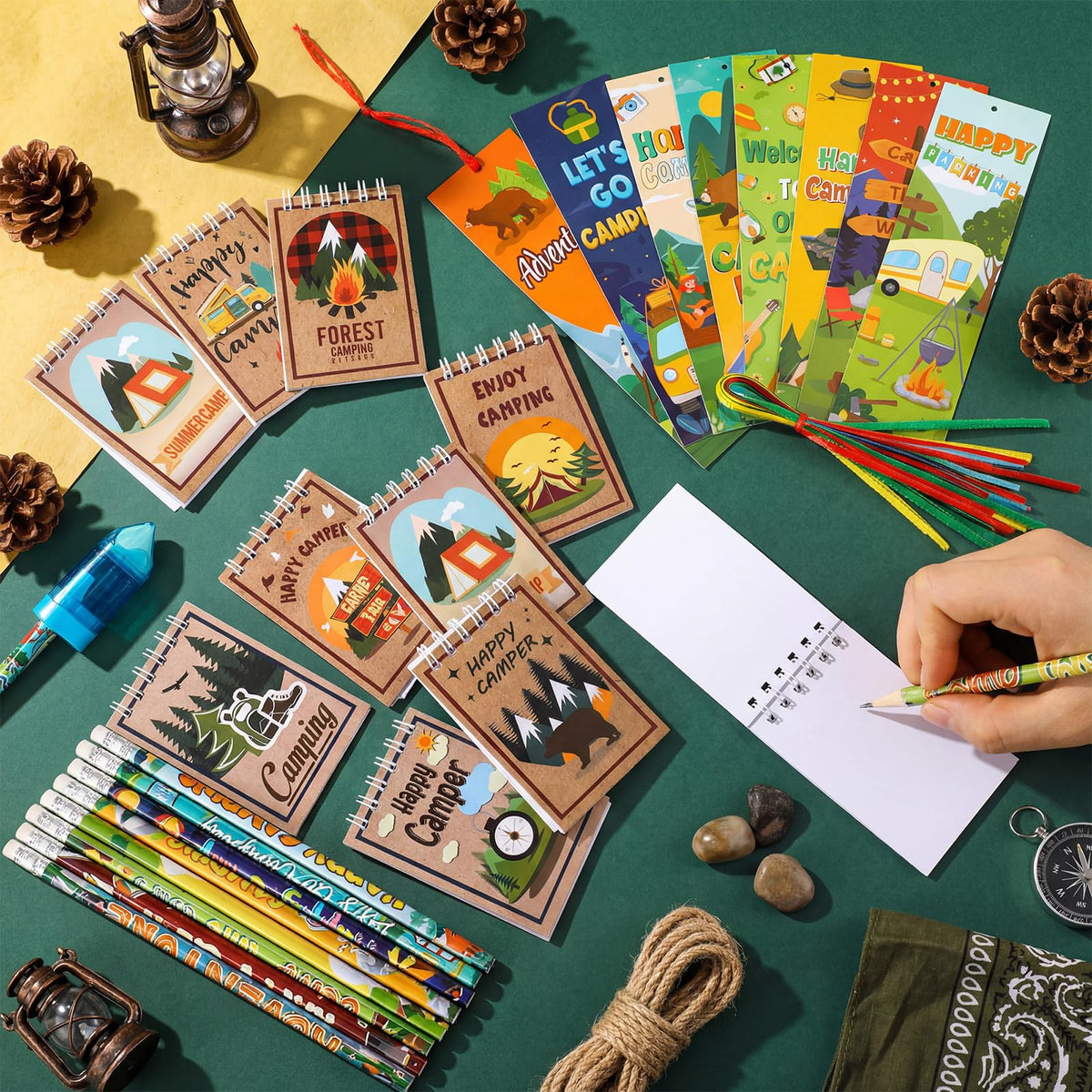 Eaasty party favors packaging showcases a ready-to-use camping theme for events.