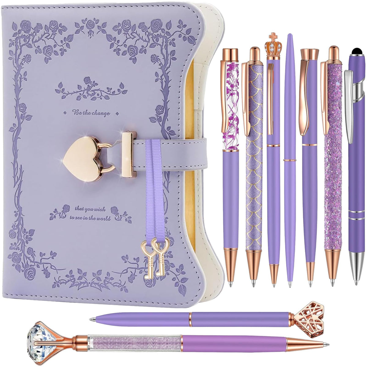 EABUY enchanted lavender lockable journal for private writing.