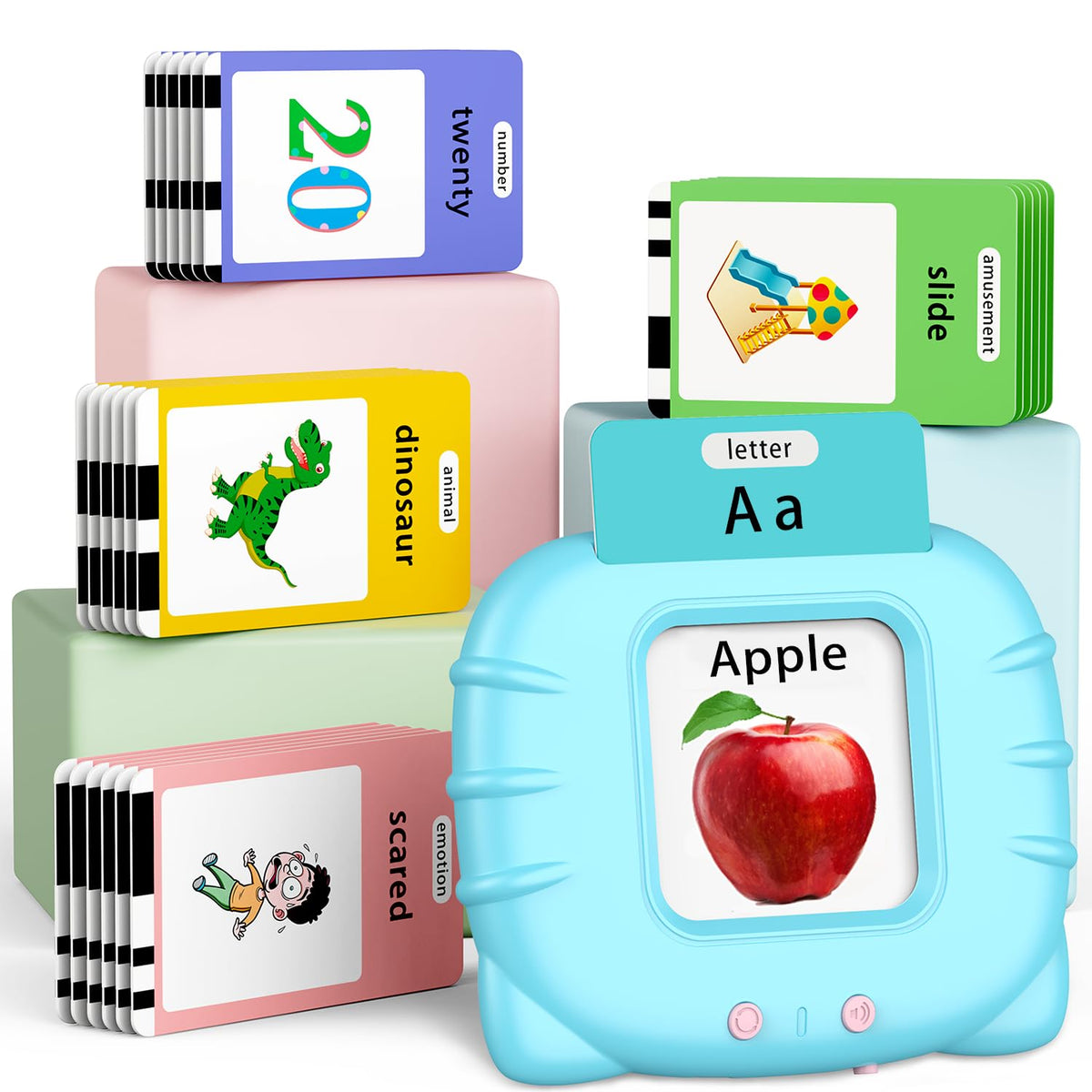 Eaever 252 sight words talking flash cards blue, engaging read-aloud activity for kids.