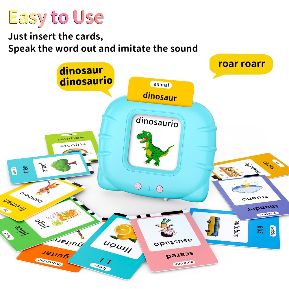 Eaever 520 sight words flash cards set for bilingual vocabulary practice