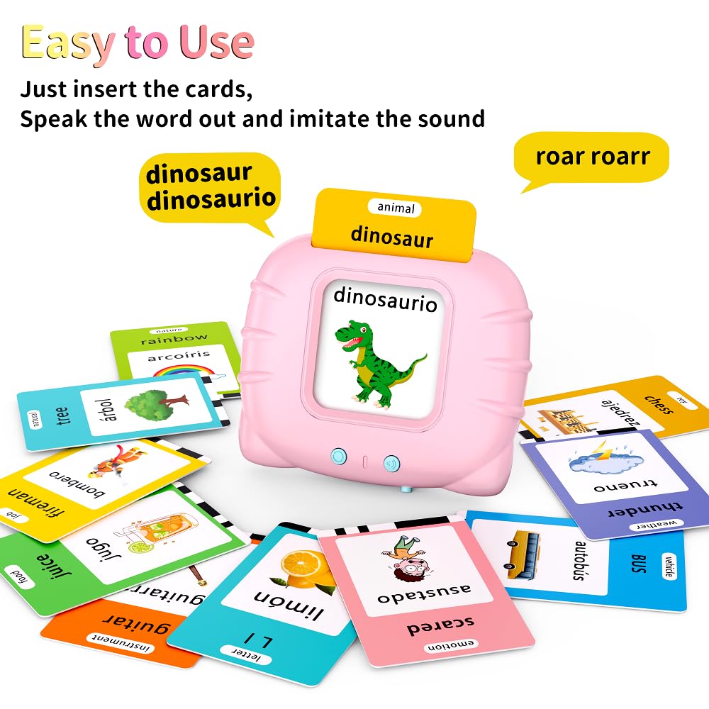 Eaever flashcards reading device demonstrates clear spoken words for phonics practice.