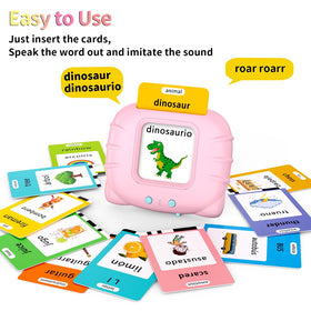Eaever flashcards reading device demonstrates clear spoken words for phonics practice.