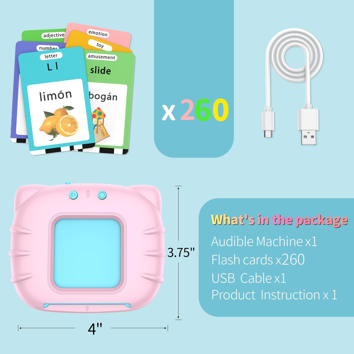 Gift-ready Eaever pink packaging for kids ages 2-6.