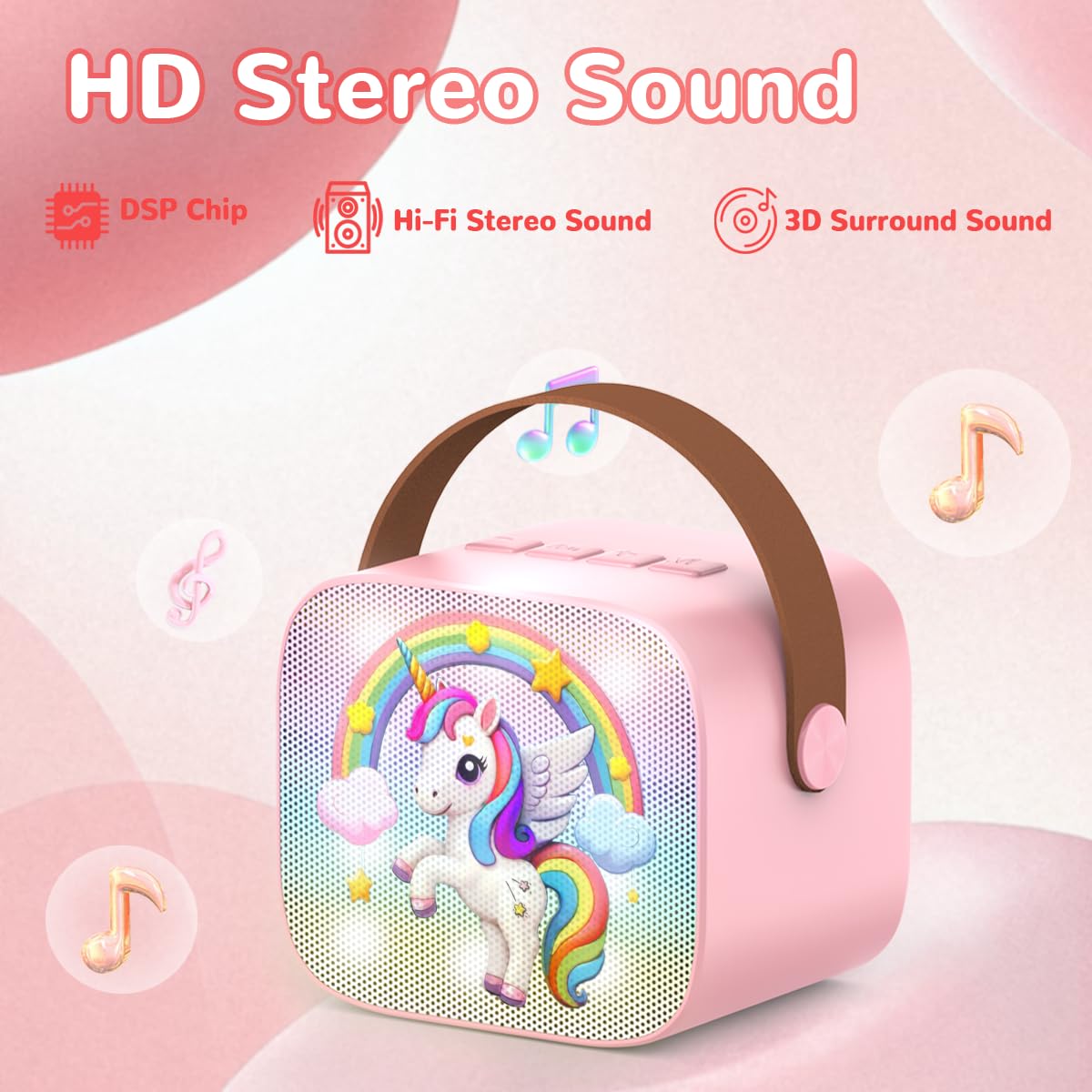 Eaever karaoke machine with Bluetooth five point three for smooth streaming.