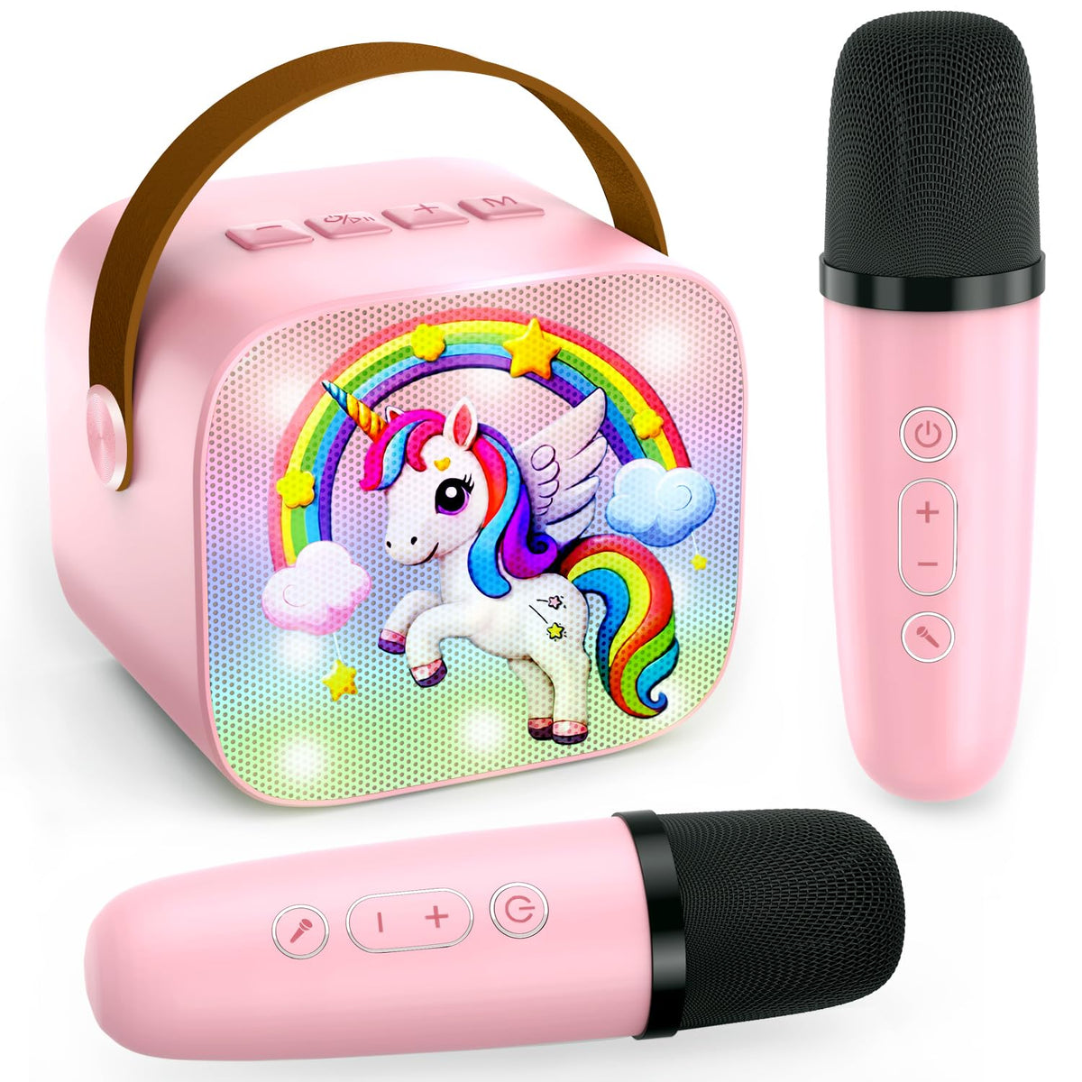 Eaever mini karaoke machine in portable design ideal for on-the-go family fun.