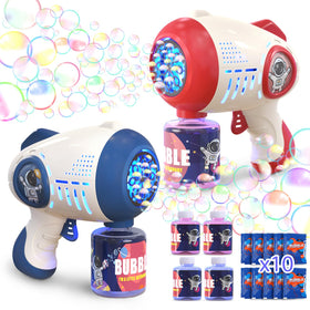 EagleStone bubble gun with astronaut theme for nighttime outdoor play