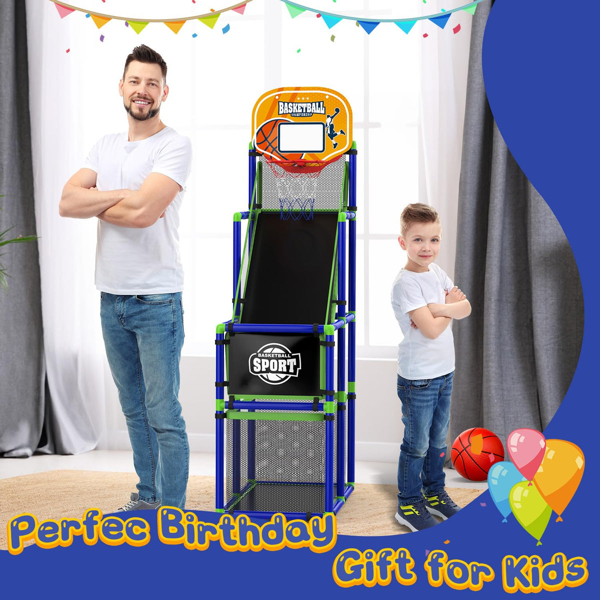 EagleStone Arcade indoor hoop makes a fun family activity.