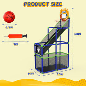 EagleStone Arcade indoor hoop space-saving design for small rooms.
