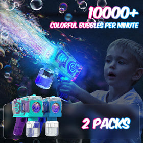 EagleStone bubble gun with 10-hole outlet for large bubble bursts.