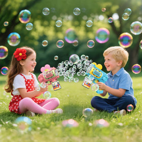 EagleStone bubble gun 10000 bubbles per minute in action