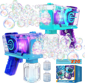 EagleStone bubble gun with LED lights for a dazzling night-time bubble show.