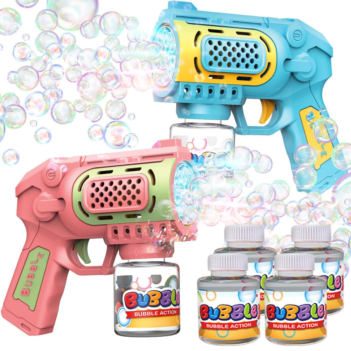 EagleStone Bubble Gun Set in action for outdoor play