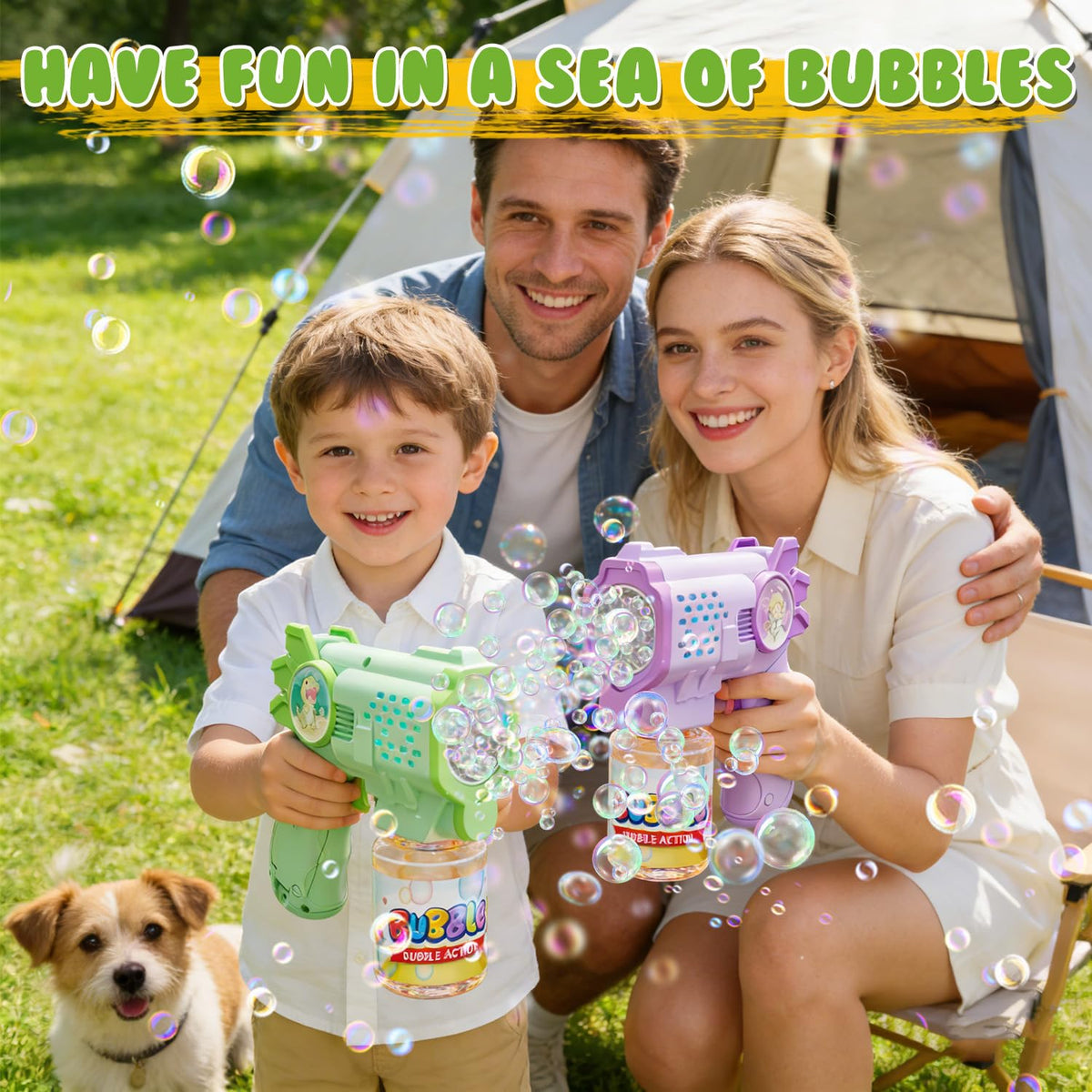 EagleStone Bubble Gun toddler-friendly one-trigger design for easy use