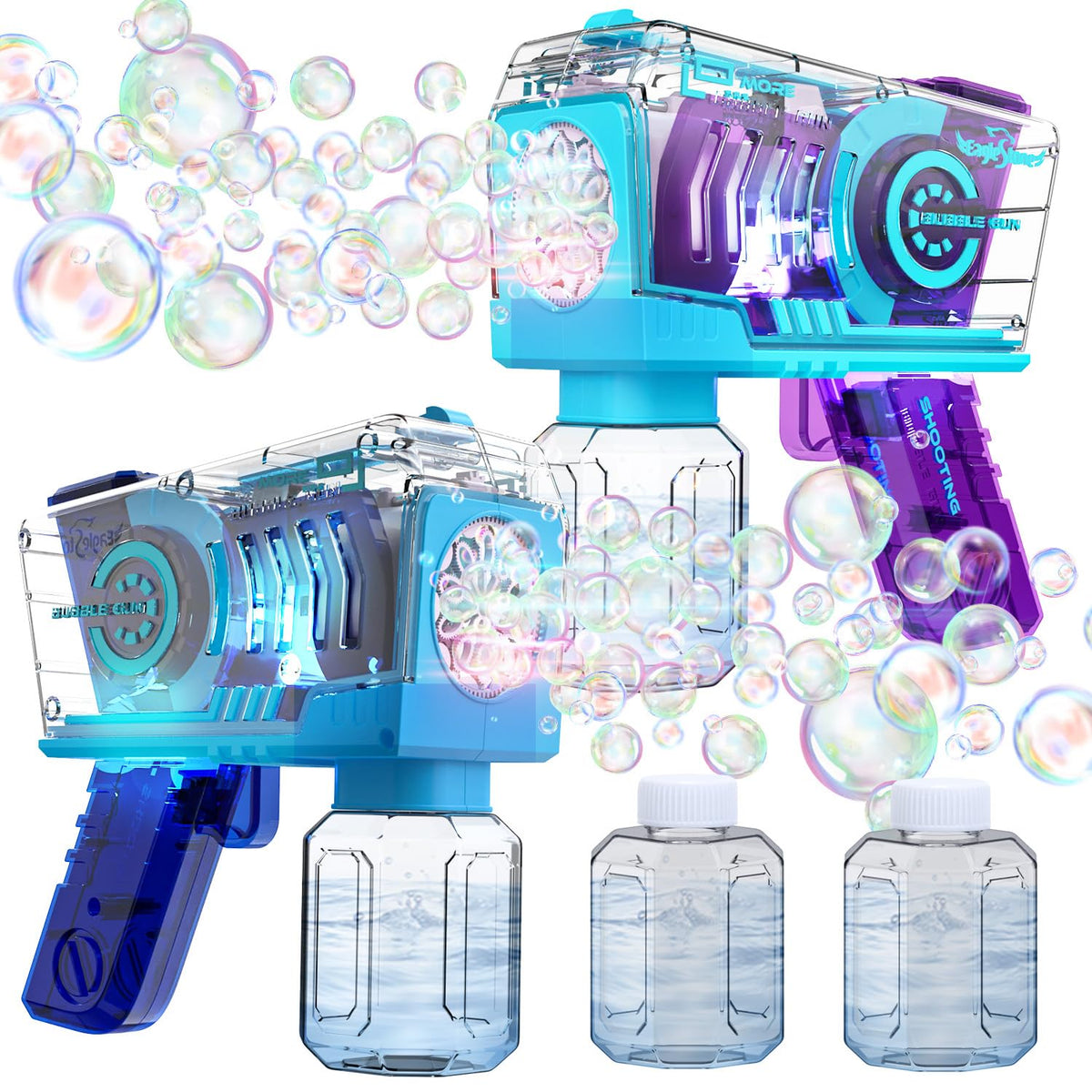 EagleStone bubble guns with 10-hole wands deliver fast bubbles for outdoor play
