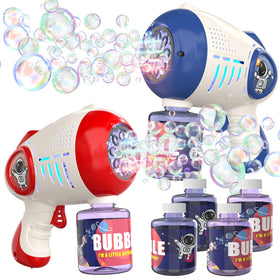 EagleStone bubble guns 2-pack in blue and red for outdoor bubble fun.