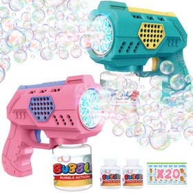 EagleStone bubble gun with LED lights for outdoor play in the evening
