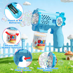 EagleStone LED glow enhances bubbles for magical night play.
