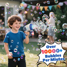 EagleStone LED light-up bubble guns brighten evenings with rainbow bubbles.