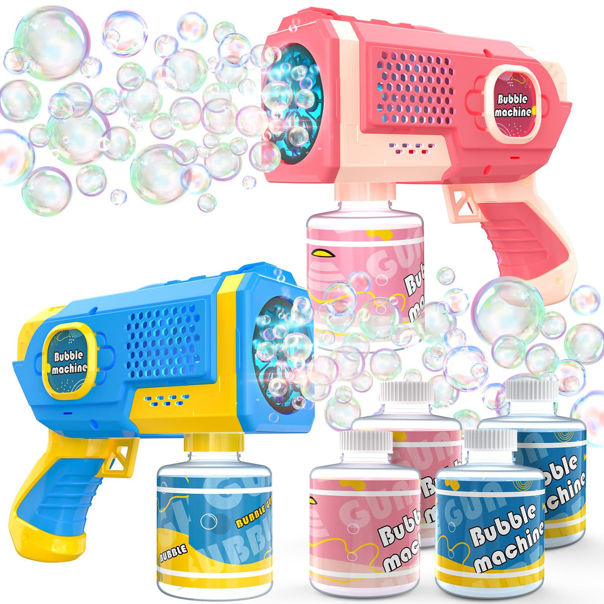 EagleStone bubble guns with LED lights for captivating outdoor play.
