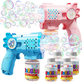 EagleStone Bubble Guns Machine front view with bright bubbles for outdoor fun.