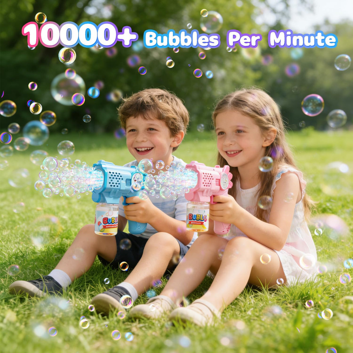 EagleStone Bubble Guns Machine side view showing toddler-friendly grip.