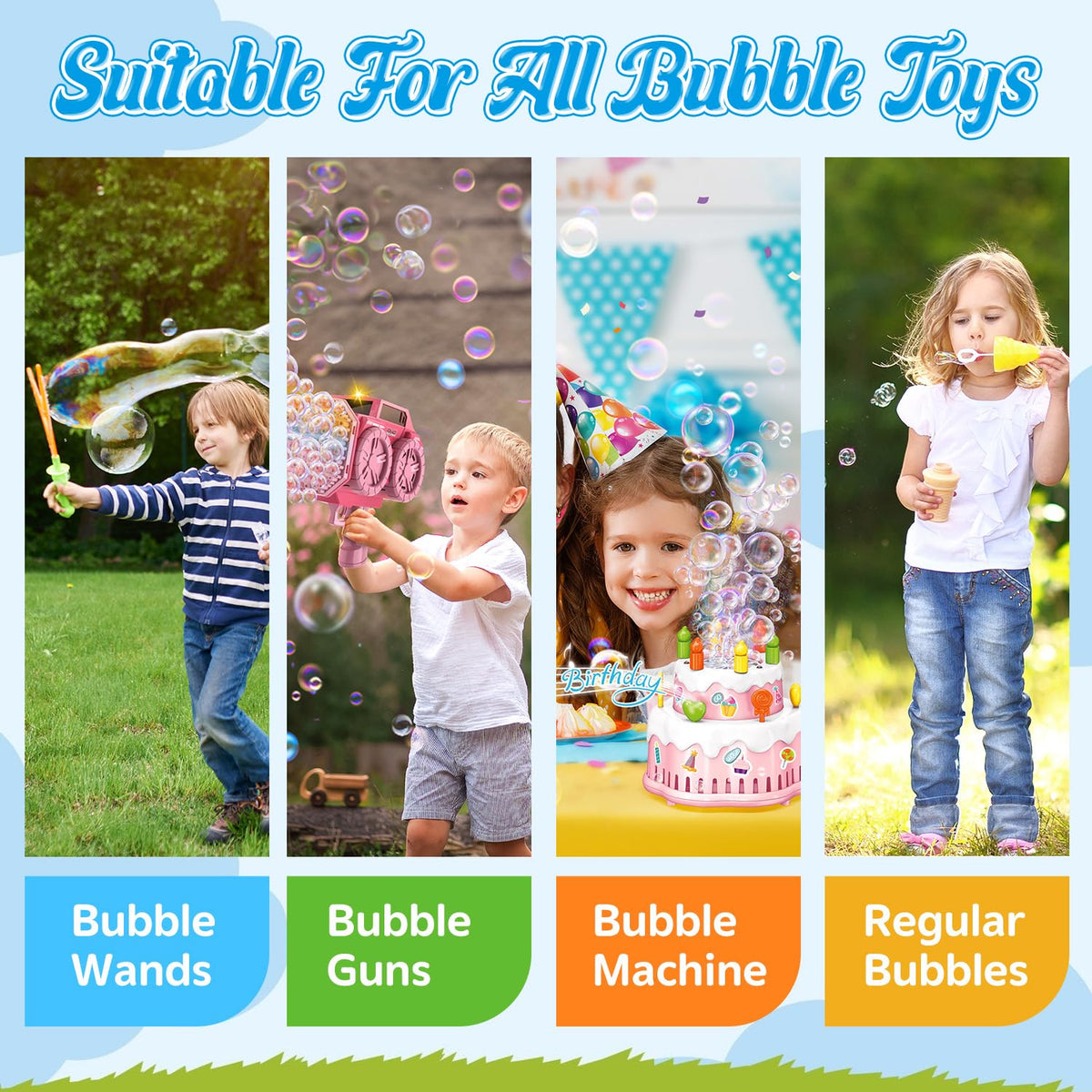 EagleStone bubble machine compatibility for versatile play devices.