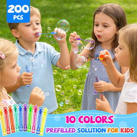 EagleStone bubble wands with star-shaped handles in vibrant color options