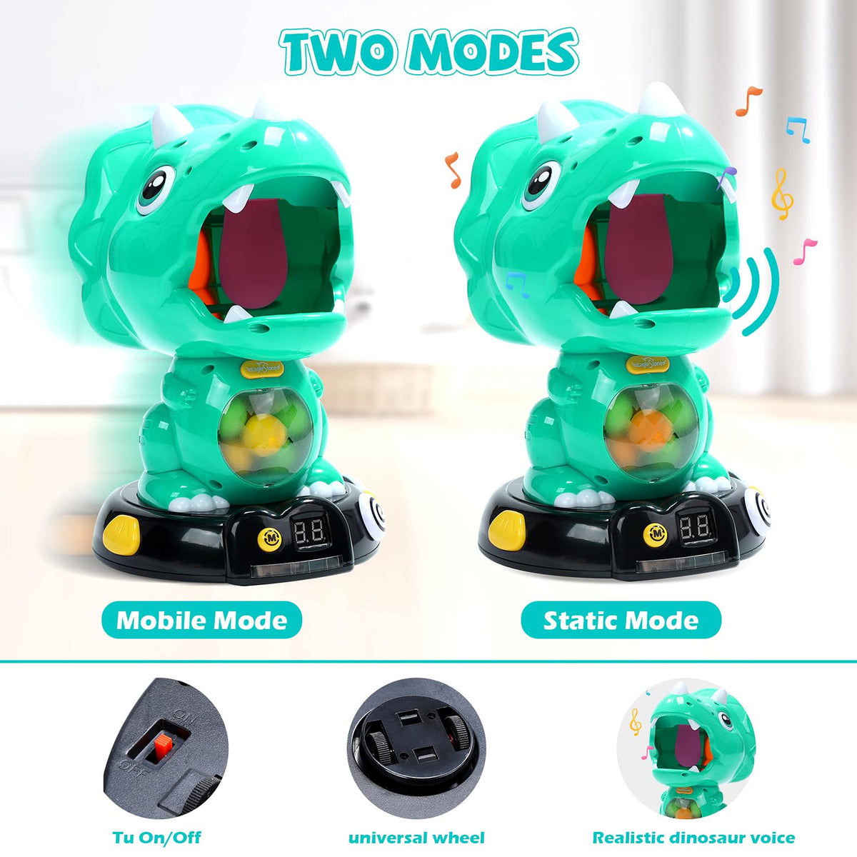 EagleStone dino target LCD score display encourages progress and interaction.