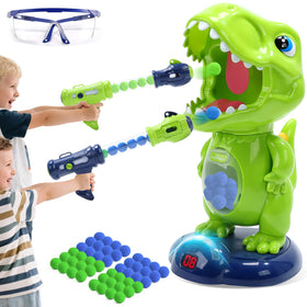 The EagleStone dinosaur shooting target setup for family play.