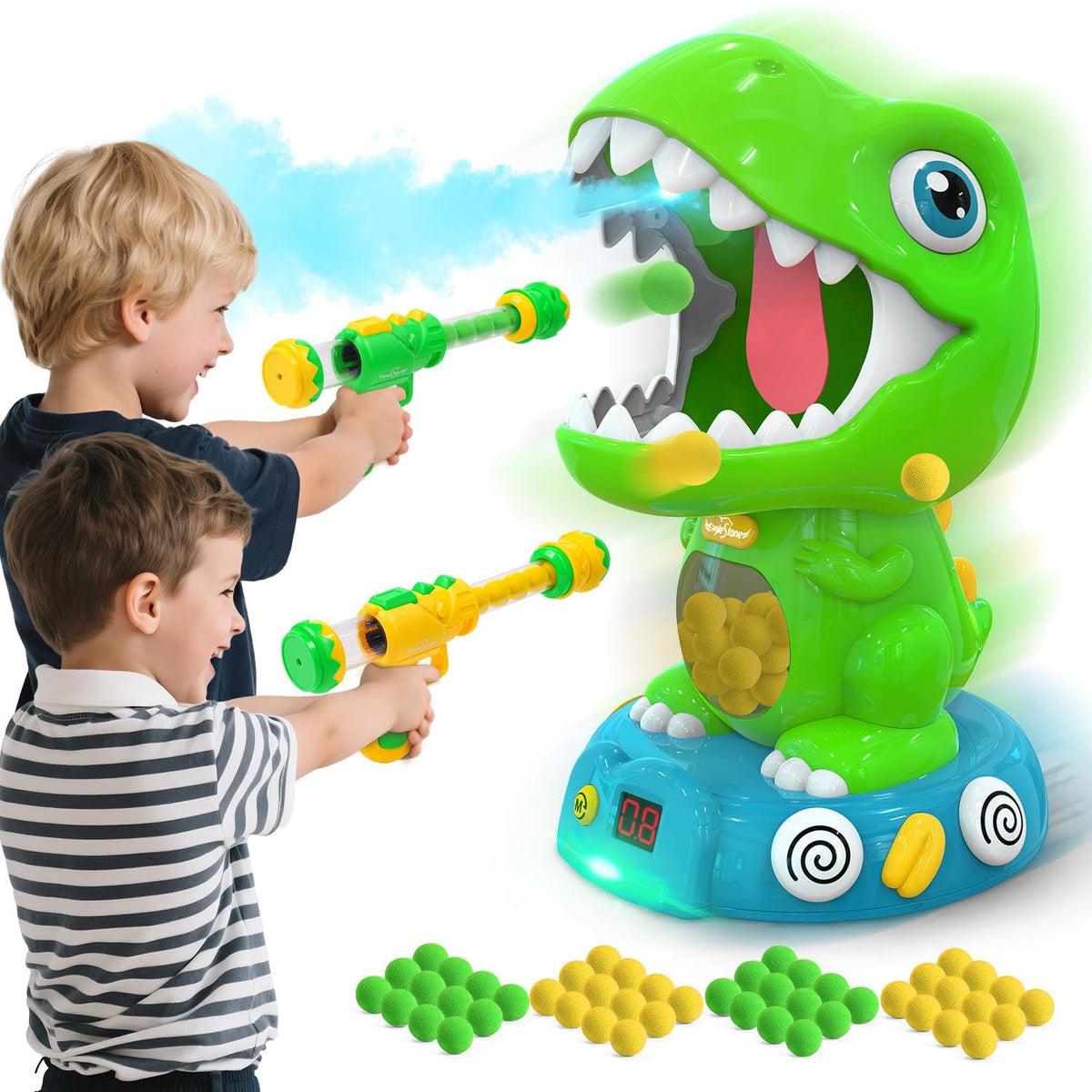 EagleStone dinosaur shooting toy target with lights and sounds for engaging play.