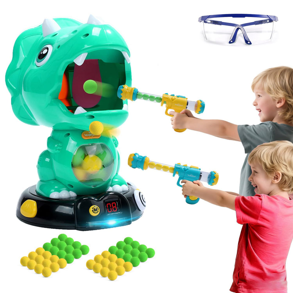 EagleStone dinosaur shooting toy with triangular dino for dynamic indoor play.
