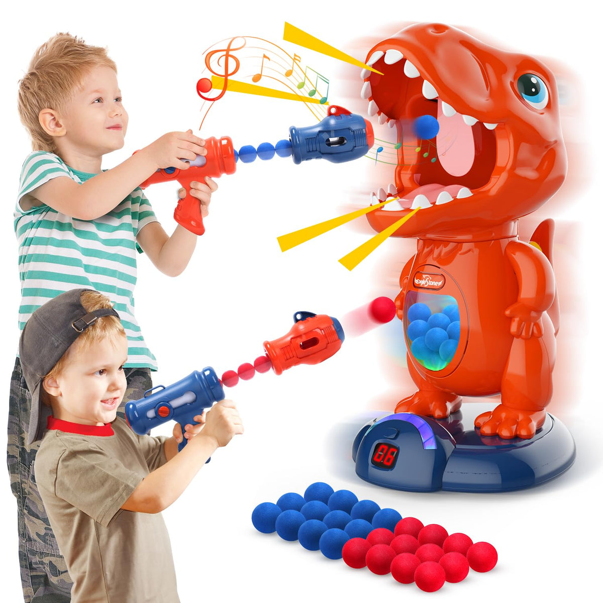 EagleStone movable dinosaur target in action for family-friendly practice.