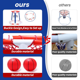 Durable PE bottom keeps EagleStone hoop steady during pool play.