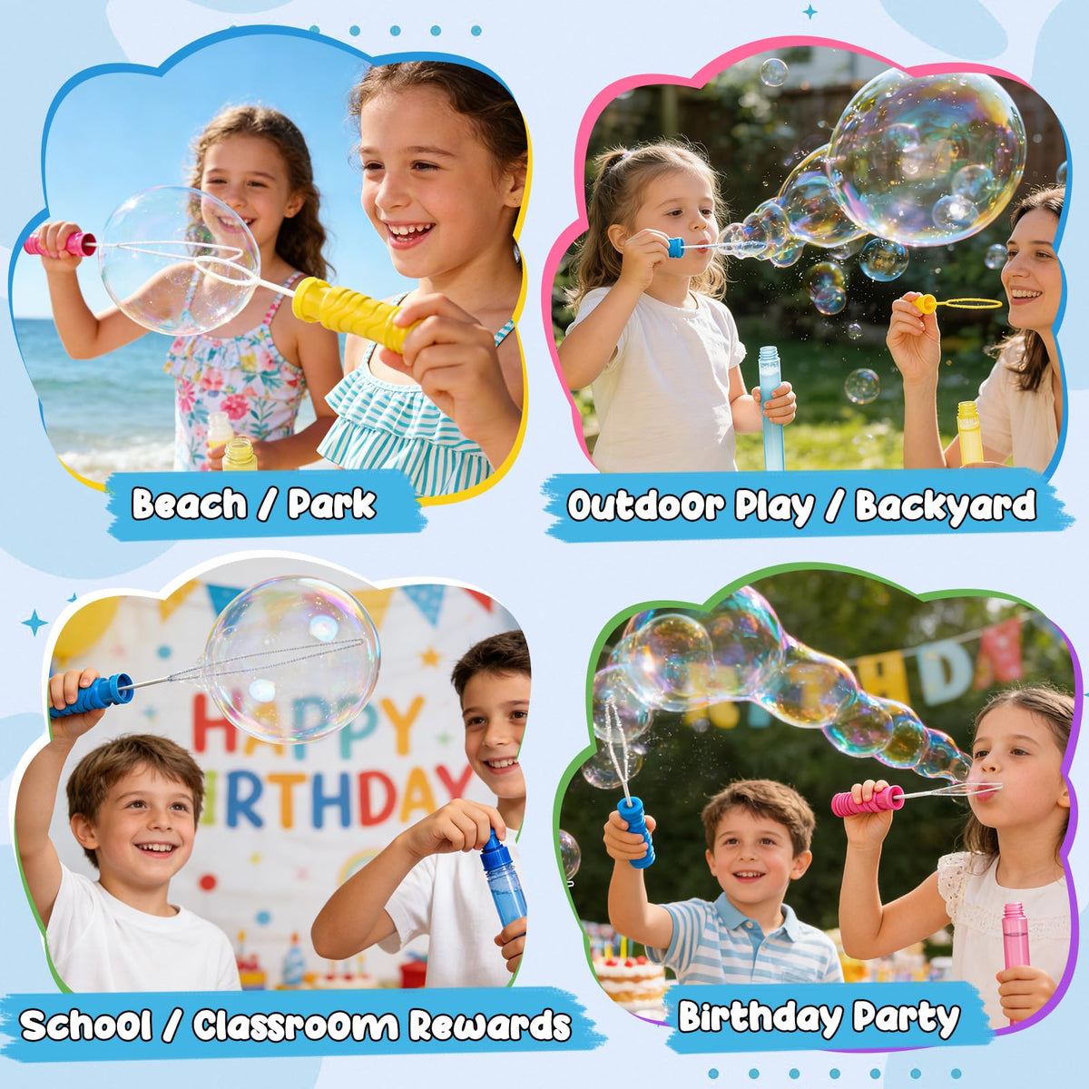 EagleStone easy-grip ergonomic handle for comfortable bubble play.